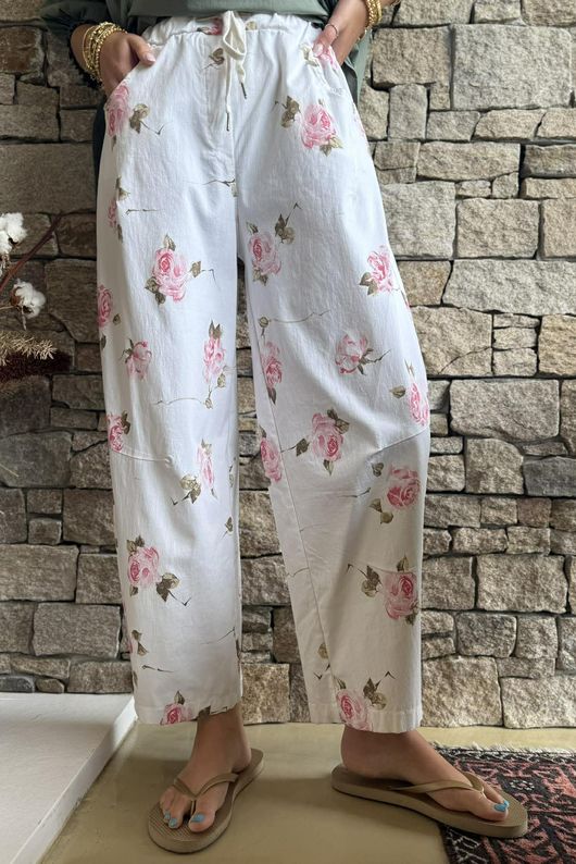 Garden Party Magic Barrel Pant White